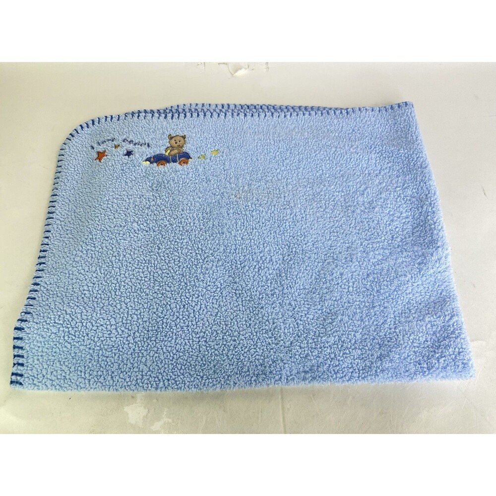 Baby Connection I Love Daddy Blue Baby Blanket Bear in Car Fleece Security Lovey